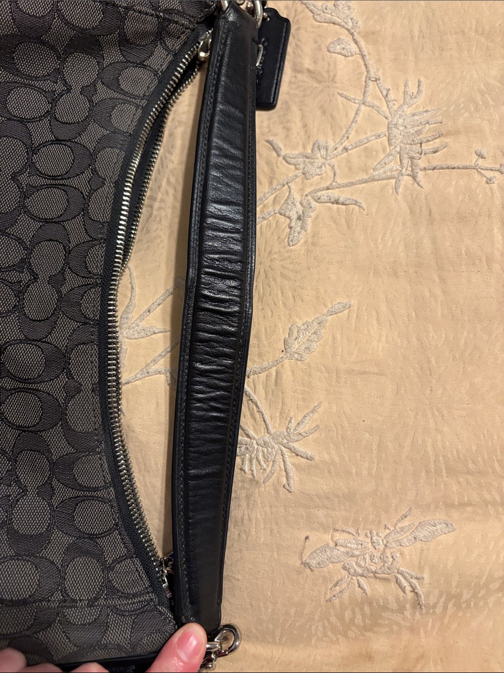 Coach Black Signature Canvas Shoulder Hobo - Picture 12 of 12